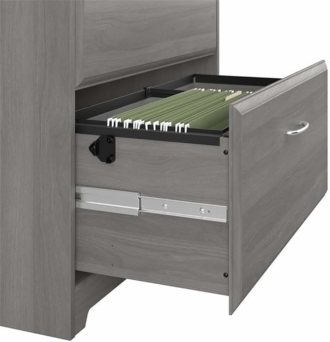 Pemberly Row 2 Drawer Lateral File Cabinet in Modern Gray - Engineered Wood