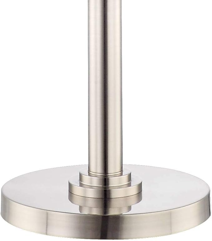 Possini Euro Design Light Blaster Art Deco Torchiere Floor Lamp LED 72.5" Tall Brushed Nickel Silver Frosted White Glass Bowl Standing Pole Light for Living Room Reading House Bedroom Home