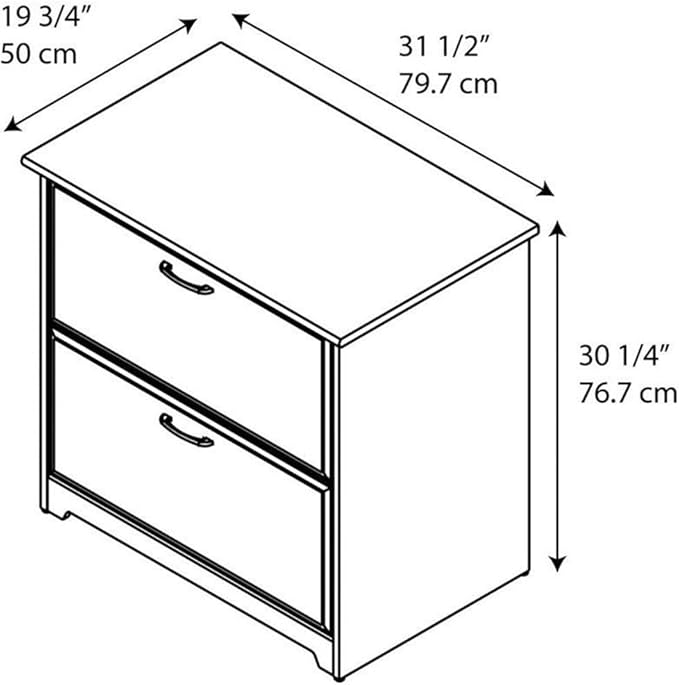 Pemberly Row 2 Drawer File Cabinet in Heather Gray
