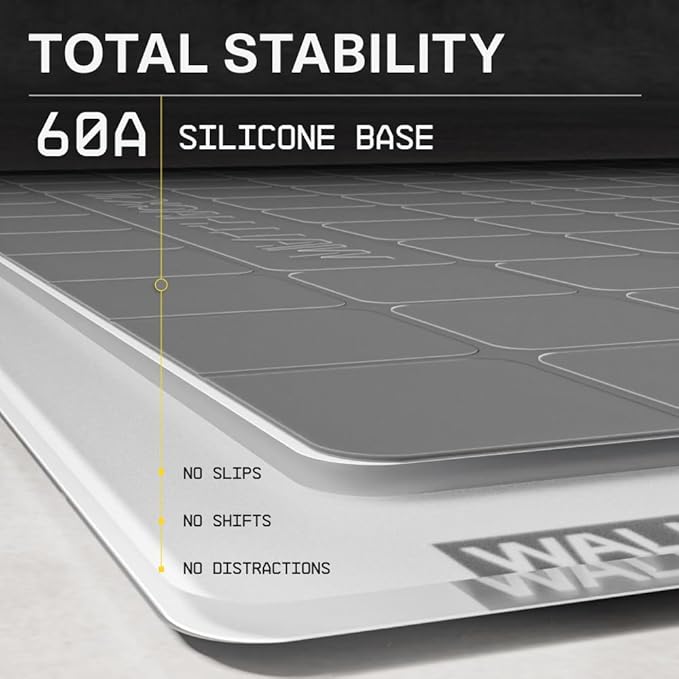 Wallhack 4.0 Glass Gaming MousePad - Professional Esport Mouse Mat with Specialty Surface for Top Speed and Control, Large Tempered Glasspad with Full Silicone Base - (SkyPAD White,XL 16.92" x 19.29")