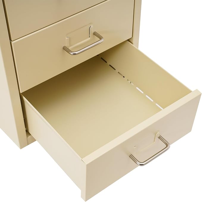 6 Drawers Rolling File Cabinet, Metal Filing Cabinets with Lock, 27 inch H Vertical Filing Organization Under Desk for Home Office, Heavy Duty Metal Storage Cabinet for A4/Letter/Legal Size File