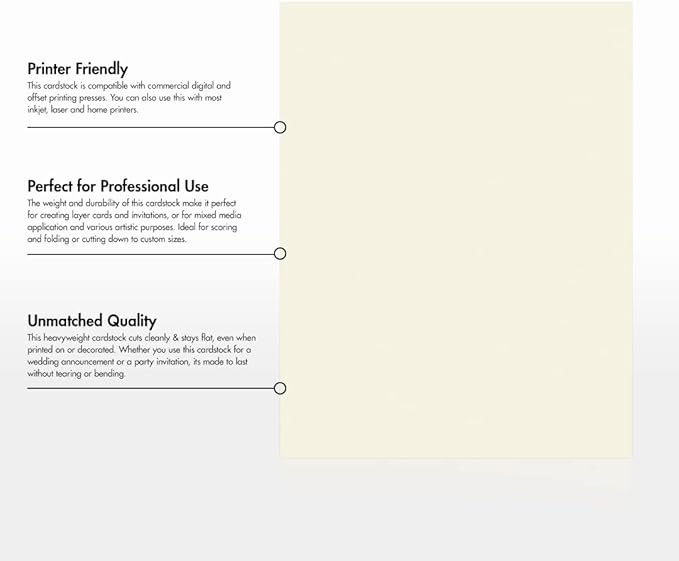 LUXPaper 8.5" x 11" Cardstock | Letter Size | Natural | 80lb. Cover | 50 Qty