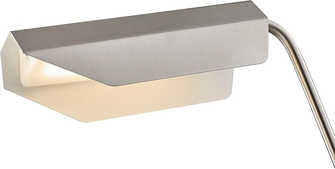 Rona LED Desk Lamp – Silver Metallic Modern Lamp, Commercial Grade LED Lighting for Living Room or Bedroom