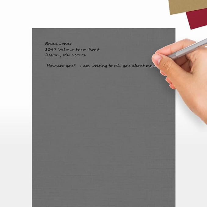 LUXPaper 8.5" x 11" Cardstock | Letter Size | Sterling Gray Linen | 100lb. Cover | 1,000 Qty