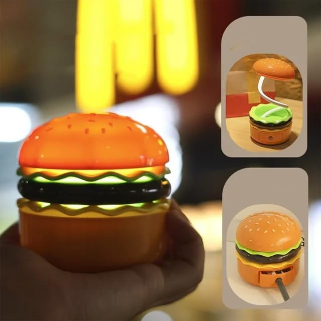 Generic Cute Desk Lamp,Table lamp,Night Lights,Hamburger Small Night lamp,Desk Accessories, Room Decor for Boys Girls Gifts, Yellow, SY-KD300