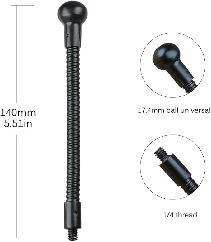 Phone holder for Microphone Tray, Universal 1/4 Thread Flexible Phone Stand,Compatible with Microphones Tray Fill Light for Live Streaming,Karaoke, Recording
