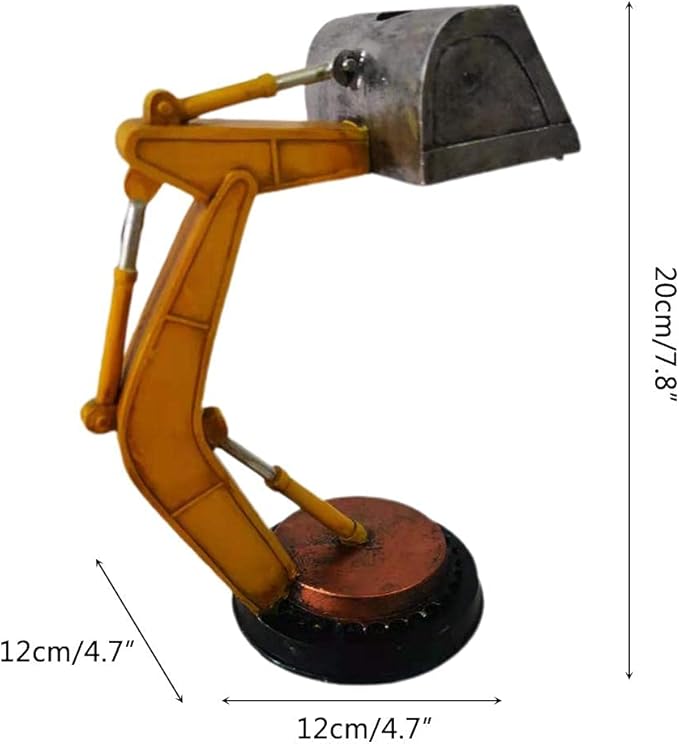 TOPINCN Industrial Design Excavator Desk Lamp, Digger LED Night Light Bedside Desk Lamp for Home Bedroom Decoration Unique Light