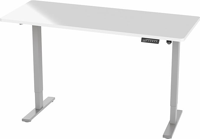 VIVO Electric Dry Erase 60 x 24 in Standing Desk, Memory Height Adjustment, 1B Series, Whiteboard Top Gray Frame, DESK-KIT-1G6WE