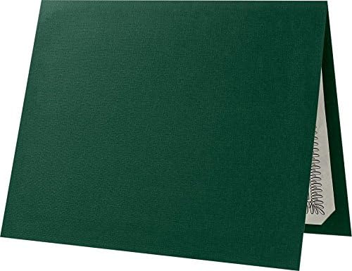 LUXPaper 9.5" x 12" Certificate Holders | Green Linen | 100lb. Cover | 250 Qty