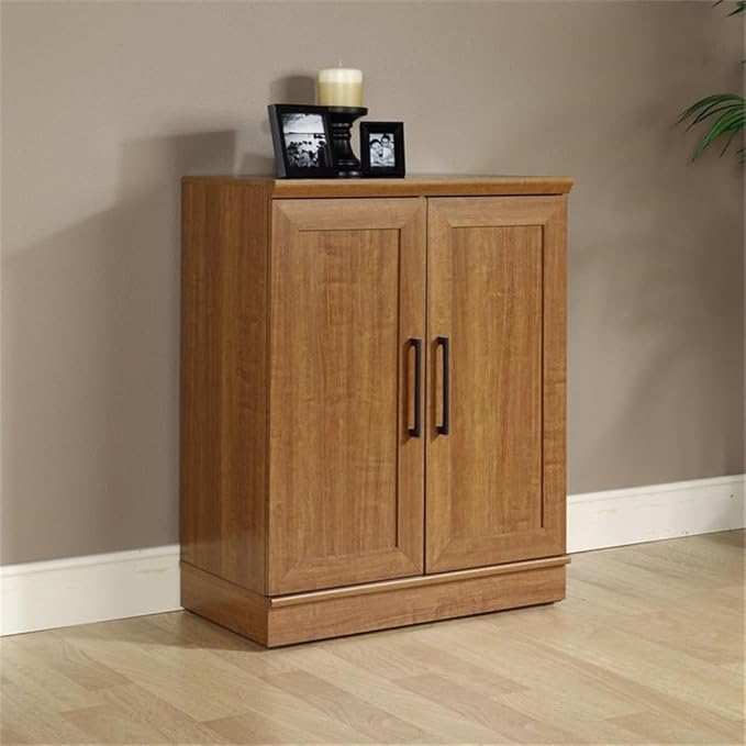 Sauder HomePlus Base Pantry Cabinet, L: 29.61" x W: 17.01" x H: 37.40", Sienna Oak