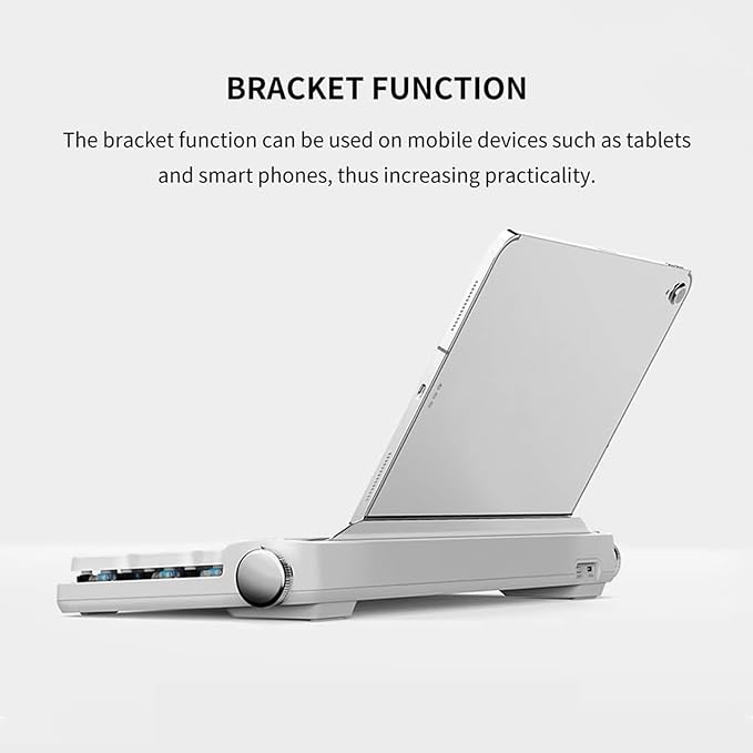 Retro Typewriter Mechanical Keyboard with Tablet Stand, 100 Keys LED Backlit, ABS+PBT Keycaps, Wired/Bluetooth, Blue Switch, Compatible with Windows/Mac/iOS/Android (White)