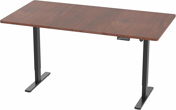 VIVO Electric 71 x 36 in Standing Desk, Memory Height Adjustment, 1B Series, Dark Walnut Top Black Frame, DESK-KIT-1B7D-36