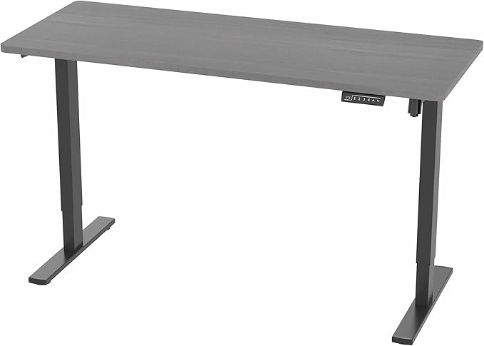 VIVO Electric 60 x 30 in Standing Desk, Memory Height Adjustment, 1B Series, Dark Gray Top Black Frame, DESK-KIT-1B6G-30