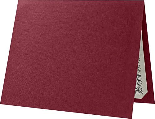 LUXPaper 9.5" x 12" Certificate Holders | Burgundy Linen | 100lb. Cover | 250 Qty