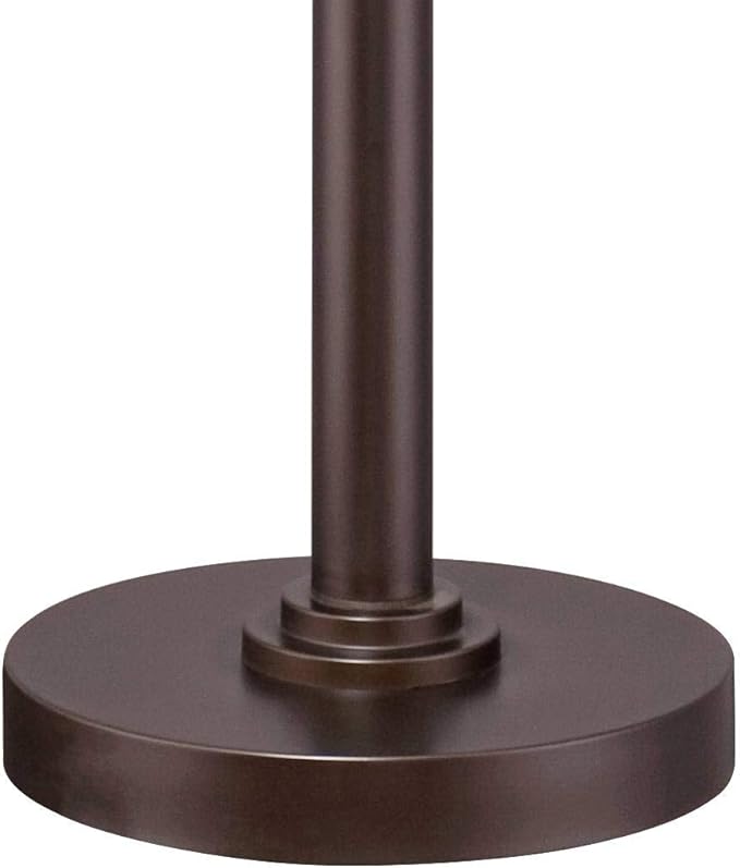 Possini Euro Design Light Blaster Modern Retro Torchiere Floor Lamp Standing 72.5" Tall Warm Bronze White Frosted Glass Bowl Shade Decor for Living Room Reading House Bedroom Home