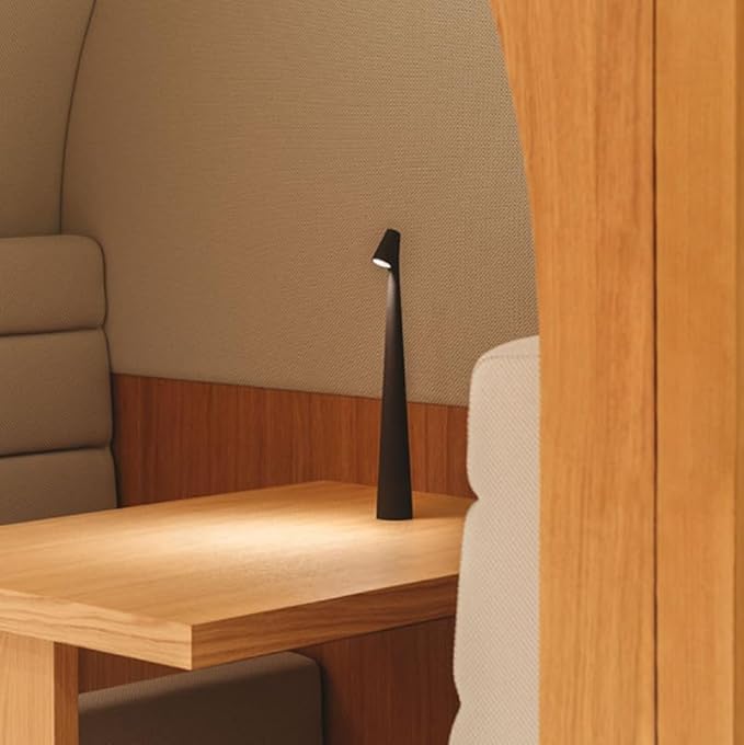 Portable LED Table Lamp with Touch Sensor, 3-Levels Brightness Metal Desk Lamp, 3 Color Touch Control Rechargeable Lamp, Night Light, Bedside Lamp,Dining Room Lamp (Black)