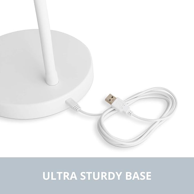 Reliable UberLight Flex 4100TL Task Light – LED Portable Desk Light with Base, USB Connection, 26.5” Flexible Gooseneck, 270° Rotational Head, 9 Light Settings, and up to 60,000 Hours of Use (White)