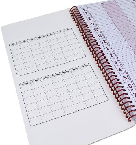 Notebook Planner, 5 Column Appointment Book – Large 10" x 13.5" Undated 2025 Planner, Daily & Hourly Planner in 15 Minute Increments – Spiral Notebook Organizer for Scheduling Appointments (5 Columns)