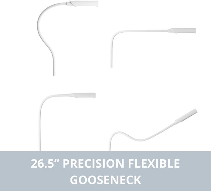 Reliable UberLight™ Flex 1100TL Hard Wired Task Light – LED Portable Light with Table Mount, 26.5” Flexible Gooseneck, 270° Rotational Head, 9 Light Settings, and up to 60,000 Hours of Use