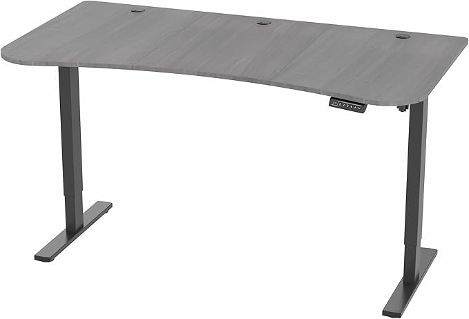 VIVO Electric 63 x 32 in Standing Desk, Memory Height Adjustment, 1B Series, Dark Gray Top Black Frame, DESK-KIT-1B1G