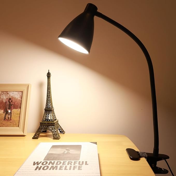 LED Desk Lamp Eye-Caring, 360° Flexible Gooseneck, 10 Brightness Dimmable Reading Light, 3 Color Modes, 10W 40 LED for Home Office, Craft, Computer, Nightstand Reading