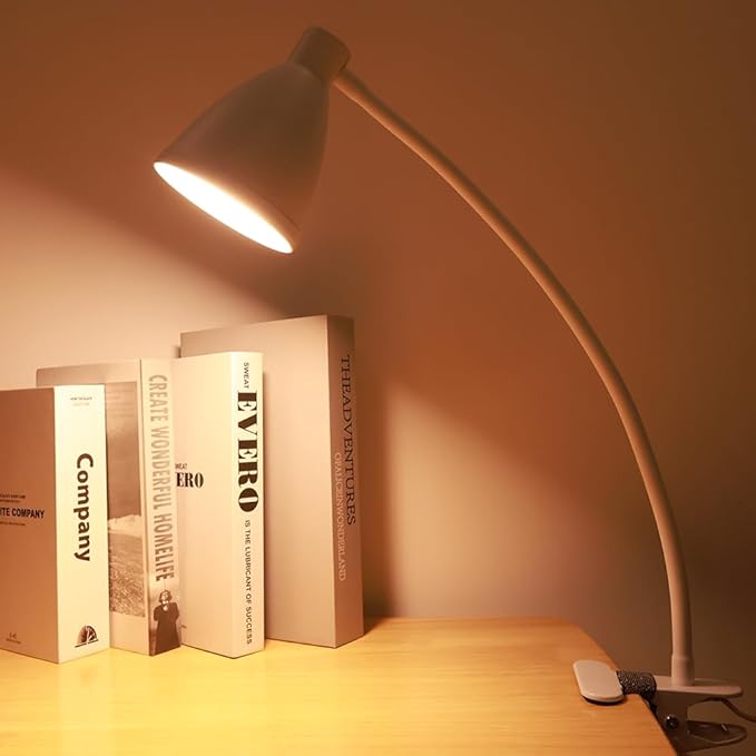 LED Desk Lamp Eye-Caring, 360° Flexible Gooseneck, 10 Brightness Dimmable Reading Light, 3 Color Modes, 10W 40 LED for Home Office, Craft, Computer, Nightstand Reading