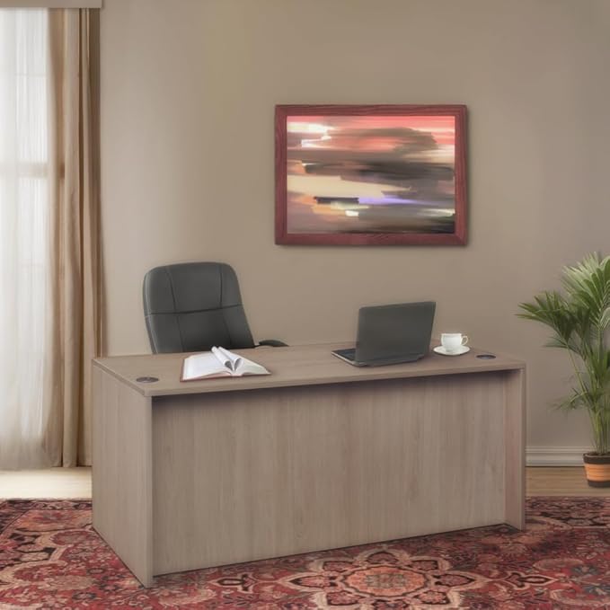 Regency Legacy 71 x 35 in. Office Desk with Double Full Pedestal- Noble Oak