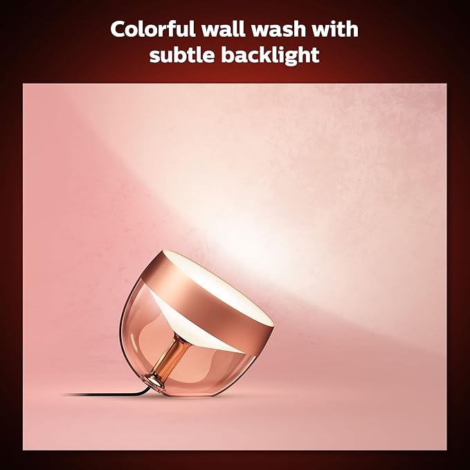 Philips Hue Iris Smart Table Lamp, Copper - White and Color Ambiance LED Color-Changing Light - 1 Pack - Control with Hue App - Compatible with Alexa, Google Assistant, and Apple Homekit
