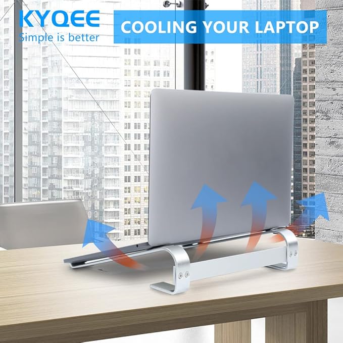 Laptop Stand for Desk, Ergonomic Aluminum Laptop Riser, Ventilated Notebook Stand Compatible with MacBook Air Pro, Dell XPS, HP, More 11-17.3 Inches Work from Home