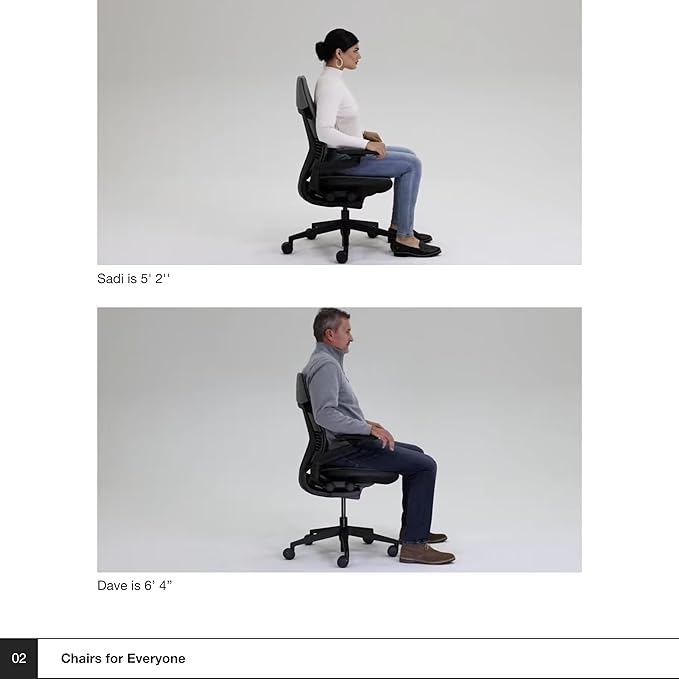 Steelcase Gesture Office Chair - Ergonomic Work Chair with Wheels for Carpet - Comfortable - Intuitive-to-Adjust for Desk - 360-Degree Arms - Graphite Gray Fabric