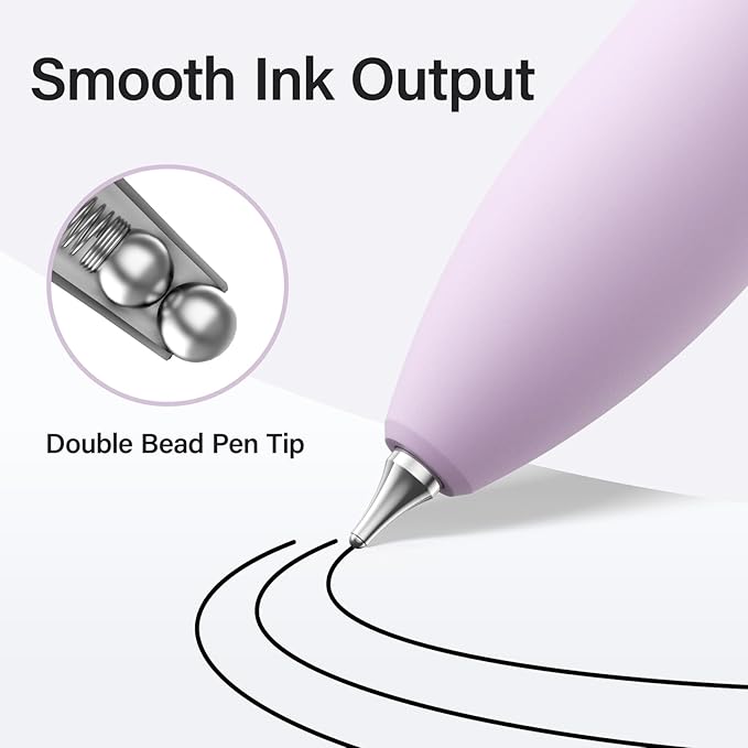 inkipen- 8 Pack Pens, Gel pens Black Ink, Fine Point(0.5mm),Quick-Drying Smooth Writing,School and Office Supplies