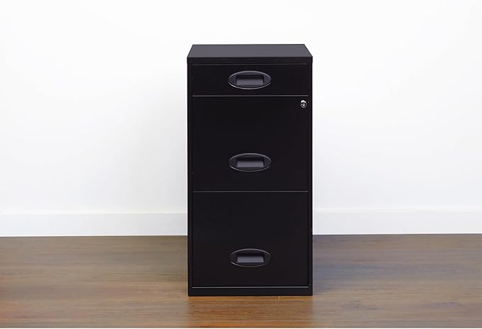 Realspace® SOHO 18"D 3-Drawer Organizer Vertical File Cabinet, Black