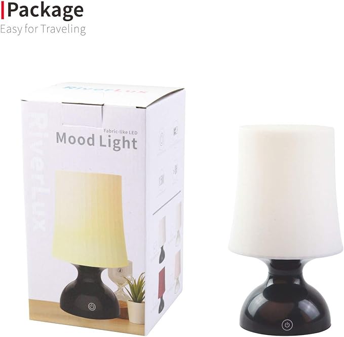 LED Mood Light,Black and White Lamp,Nordic Style Table lamp,Minimalist Desk Lamp,Nursery Night Light,Battery Operated Table Lamp,Children Bedside Gift, Portable LED Lamp