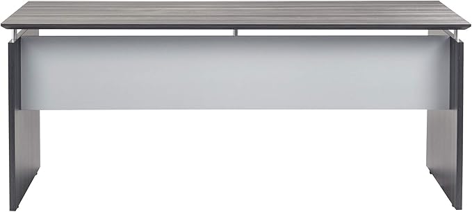 Mayline MNDS72LGS Medina Straight Edge Desk, 72"W, Gray Steel Laminate