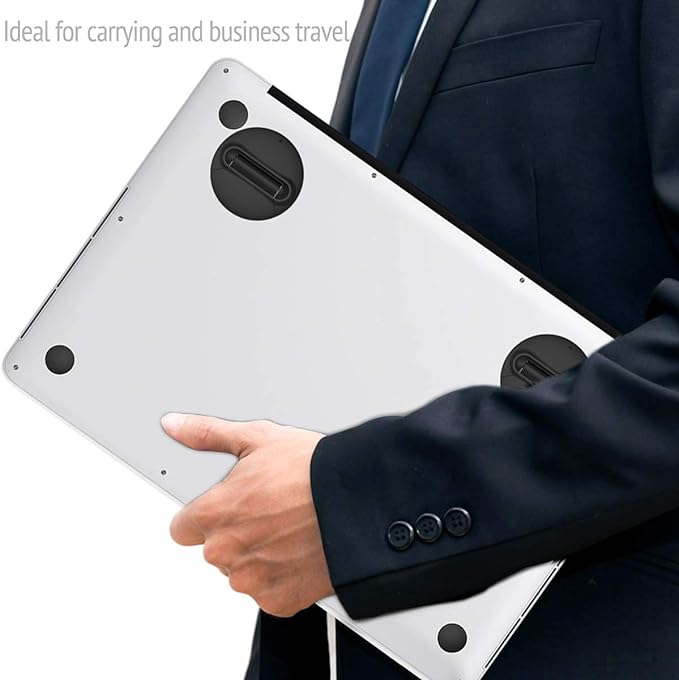 Portable Mini Laptop Stand for Desk Foldable Invisible Laptop Riser Lightweight Universal Ventilated Notebook Stands for Computer Laptop Holder Compatible with MacBook Air Pro 10-17 Inch (2 Pack)