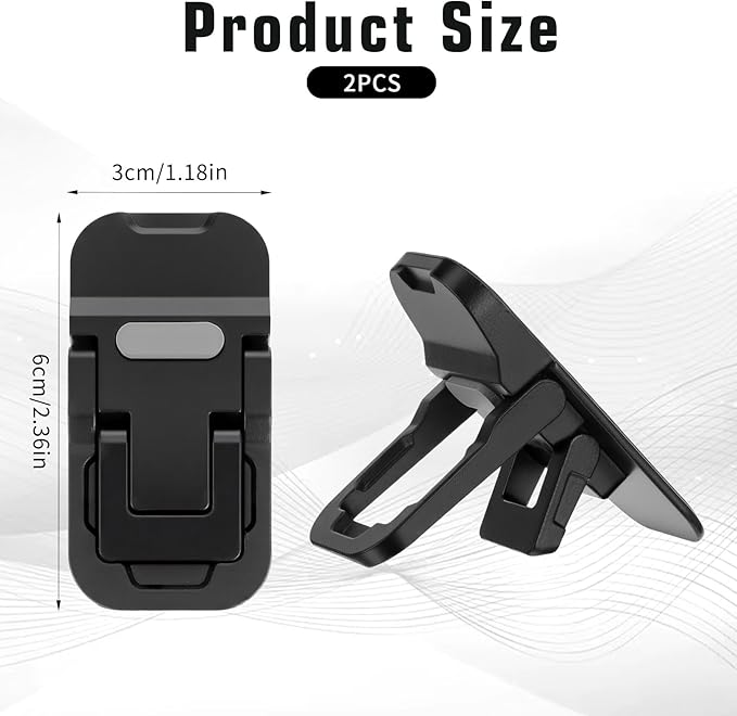 2 PCS Large Size Zinc Alloy Mini Foldable Laptop Stand for Desk, Portable Computer Keyboard Riser with 2 Adjustable Angles, Self-Adhesive Invisible Laptop Riser, Mini Metal Laptops Feet Lifter