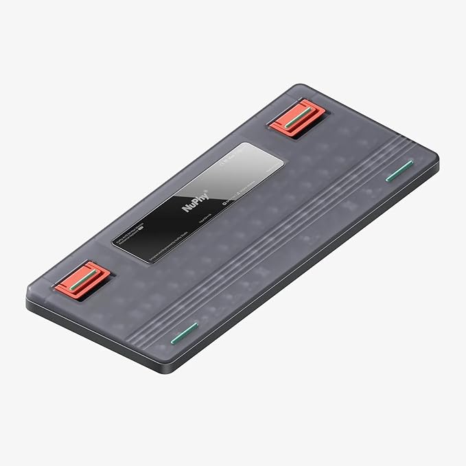 nuphy Air75 V2 Portable 75% Mechanical Keyboard,Wireless Keyboard,Supports Bluetooth/2.4G/USB-C RGB Gaming Keyboards,Compatible with Windows/Mac OS/Linux Systems Grey-Gateron Red Switch