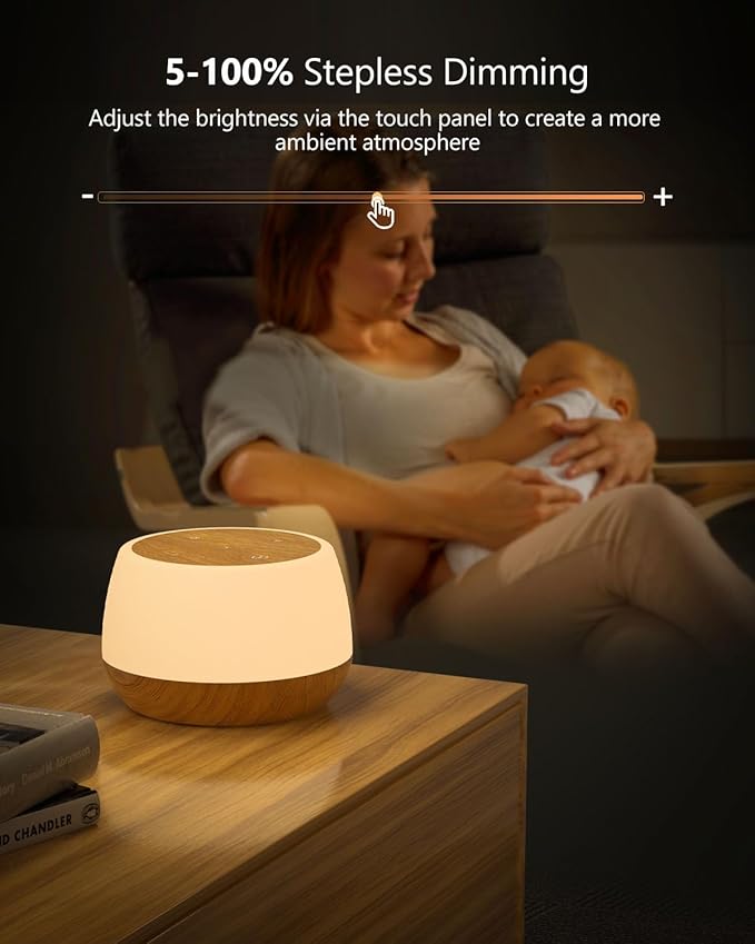 Night Light for Baby Nursery Set of 2, USB Rechargeable Bedside Lamp Stepless Dimmable, 3 Modes & 9 Colors Changing, Portable Touch Light for Adults with Timing & Memory