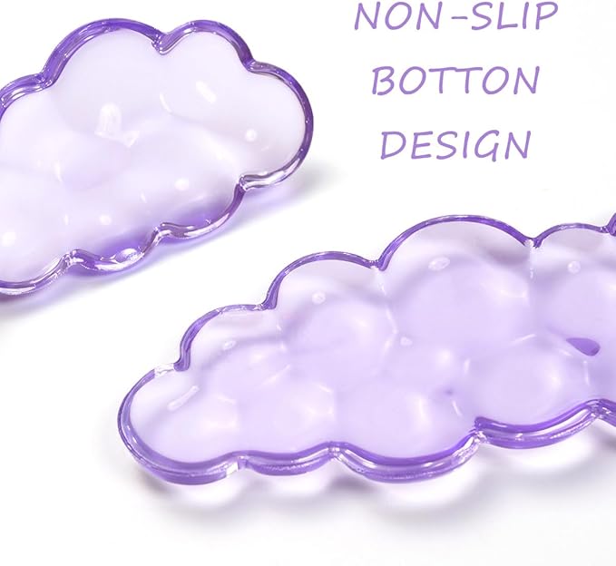 Purple Cloud Wrist Rest Set, Gel Wrist Rest for Keyboard and Mouse, Wrist Rest for Computer Keyboard 60%/68%/75%,Comfort & Support for Typing and Gaming
