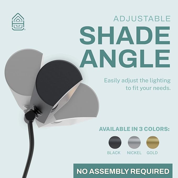 Home Intuition Classic Antique Retro Adjustable Leaning Piano Lamp Banker Desk Light with LED Bulb Included (Matte Black)