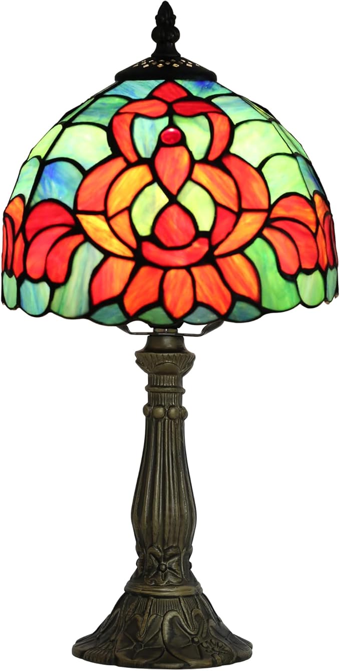 Tiffany lamp 8-inch Vintage Stained Glass Table lamp are Suitable for bedrooms Bedside, Living Rooms Night Lights and Home Offices