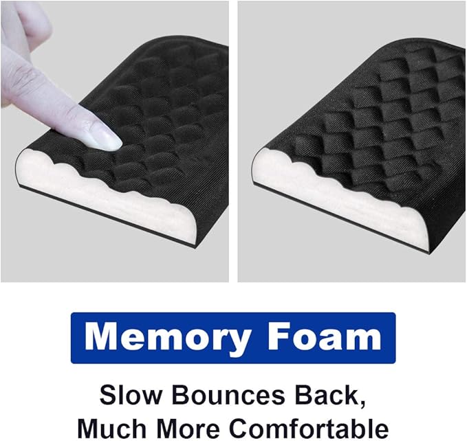Vaydeer Mouse Wrist Rest Pad, Memory Foam Hand Rest Support Padded for Office, Computer, Laptop, Typing and Wrist Pain Relief and Repair (5.91 inch, Black)