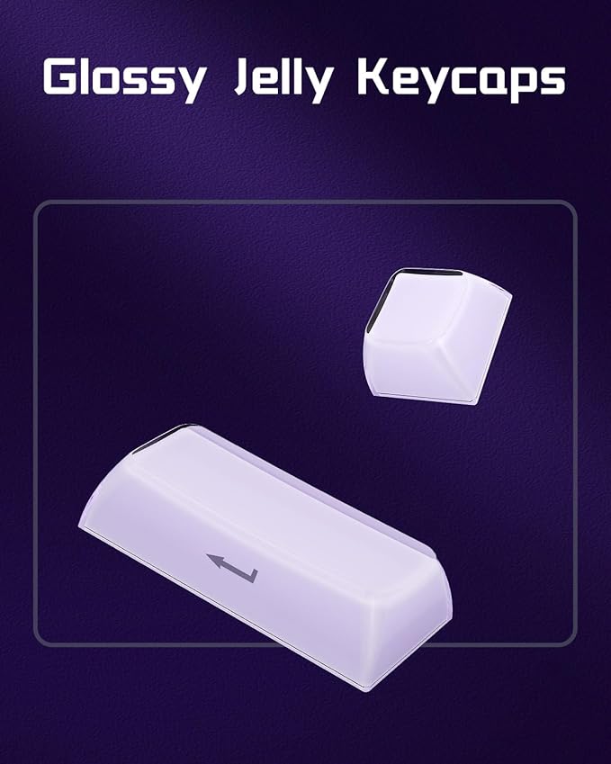 GravaStar Mercury V75 Gaming Keyboard – Hall‑Effect Magnetic‑Switch Keyboard, 79‑Key, 8000 Hz Polling, 0.005RT, Wired USB-C, RGB Backlit, Adjustable Actuation, Semi‑Aluminum Chassis (Lavender Purple)