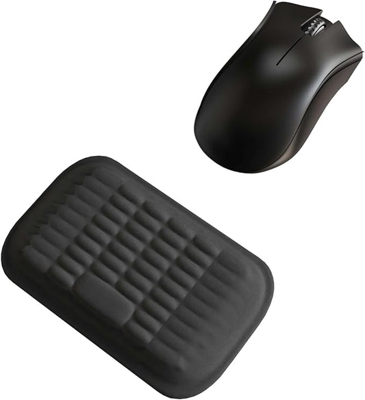 MEKASS Ergonomic Mouse Wrist Rest, Premium Memory Foam Mouse Wrist Pad Support Relieve Wrist Pain for Long Hours of Work, Gaming (Classic Black)