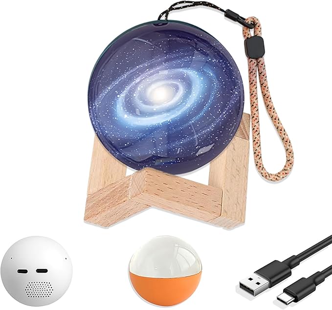 Memory Sphere Lamp 2.7" Crystal Ball Video Player Memory Orb Lamp Personalized Uploadable Videos & Photos Video Gift for Couples Friends Anniversary Birthday Christmas Gifts