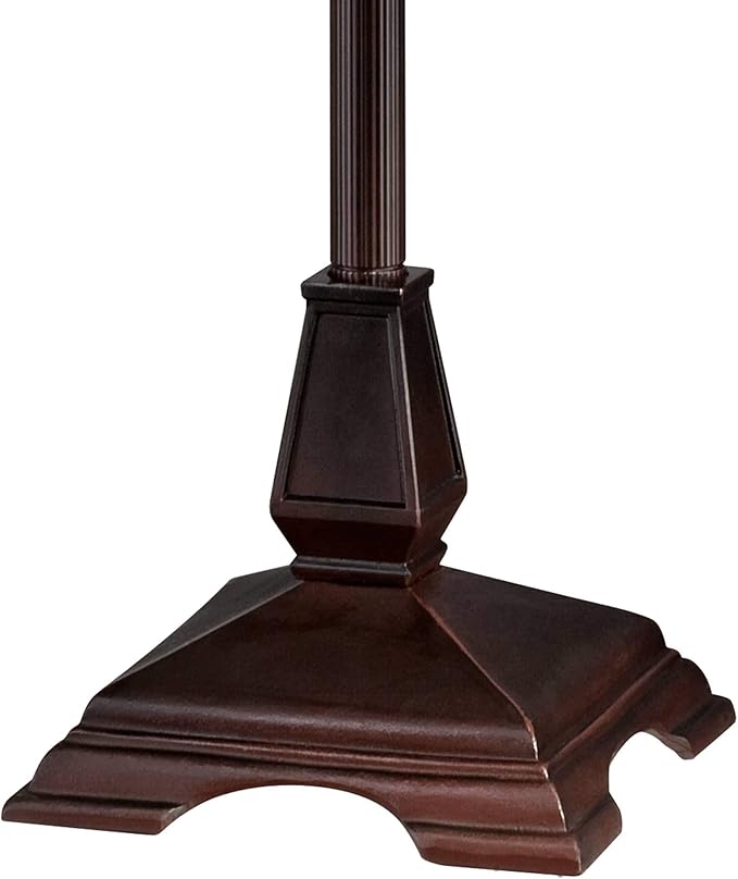 Robert Louis Tiffany Budding Branch Mission Rustic Tiffany Style Floor Lamp Standing 62" Tall Bronze Metal Hand-Crafted Stained Art Glass Shade for Living Room Reading House (Colors May Vary)