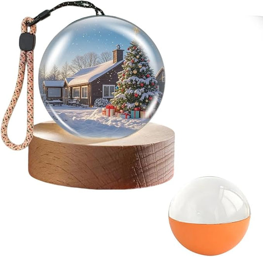 Memory Sphere Lamp, 2026 New 2.7" Crystal Ball Video Player Memory Orb Lamp, Personalized Uploadable Videos & Photos Video Gift for Couples Anniversary Birthday Christmas Gifts (Orange)
