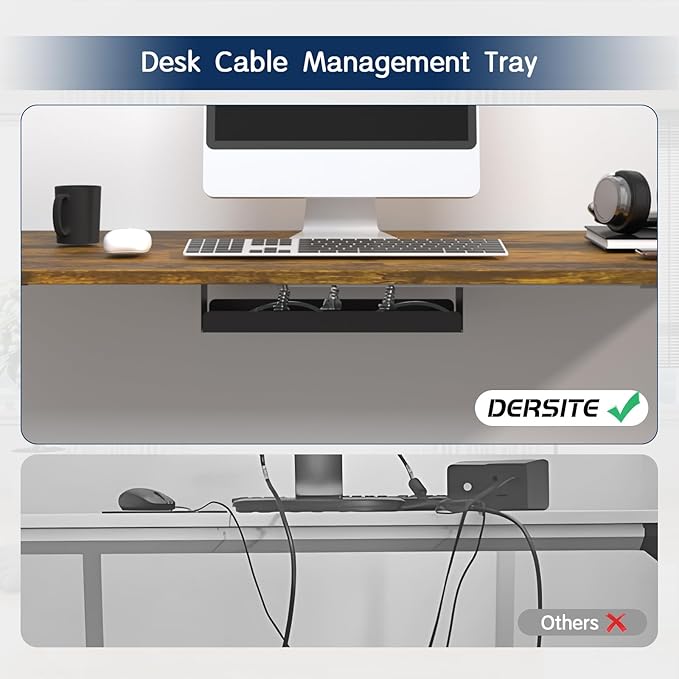 Standing Desk Frame Electric Adjustable Legs, Stand up Desk Frame Workstation Desk Base, Adjustable Standing Desk Legs, 3 Memory Height Settings, with Cable Management Tray, Headphone Hook