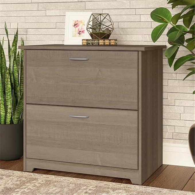 Pemberly Row 2 Drawer Lateral File Cabinet in Ash Gray - Engineered Wood