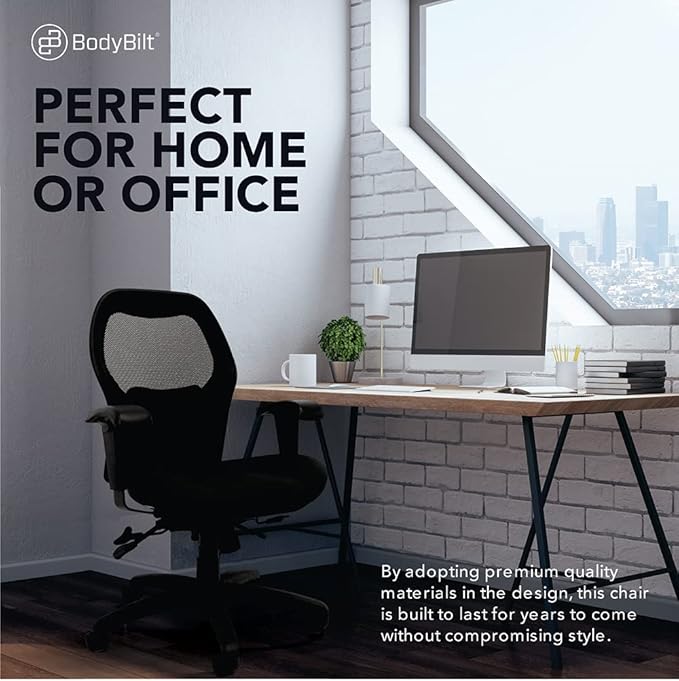 Seating Sola LT Ergonomic Office Chair | Comfortable Mid Back Computer Chair | Back Support Office Chair | Ultra-Soft | Ergonomic Lumbar Support Chair | (Steel Gray)